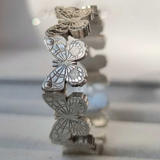 Addon en argent 3D "Mariposa" taille 70 - Seconde main