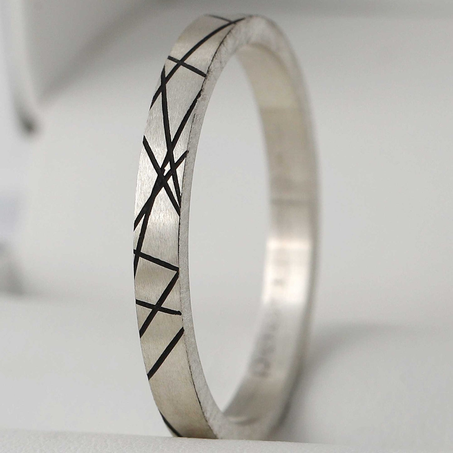 Medium Addon aus Silber "Diagonale" 56 - Secondhand