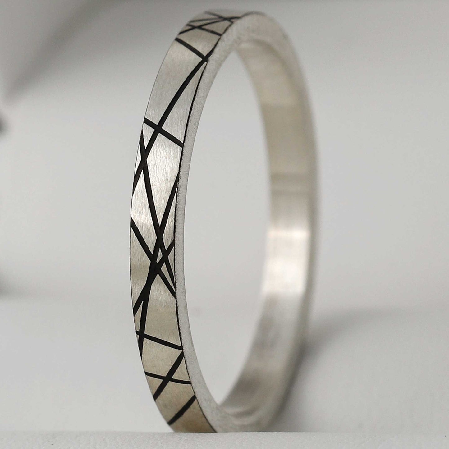 Medium Addon aus Silber "Diagonale" 56 - Secondhand