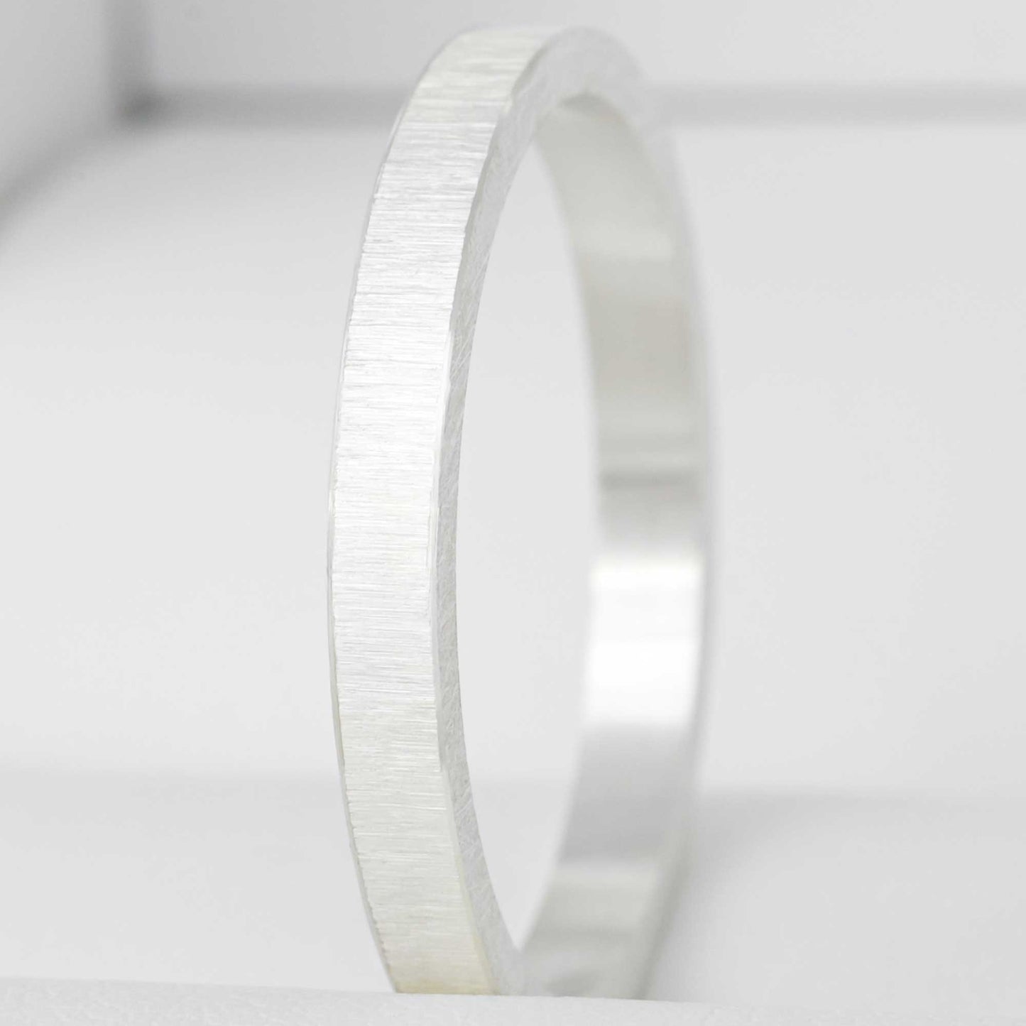 Anneau fin (Addon medium) en argent "froissé" 56 - Seconde main