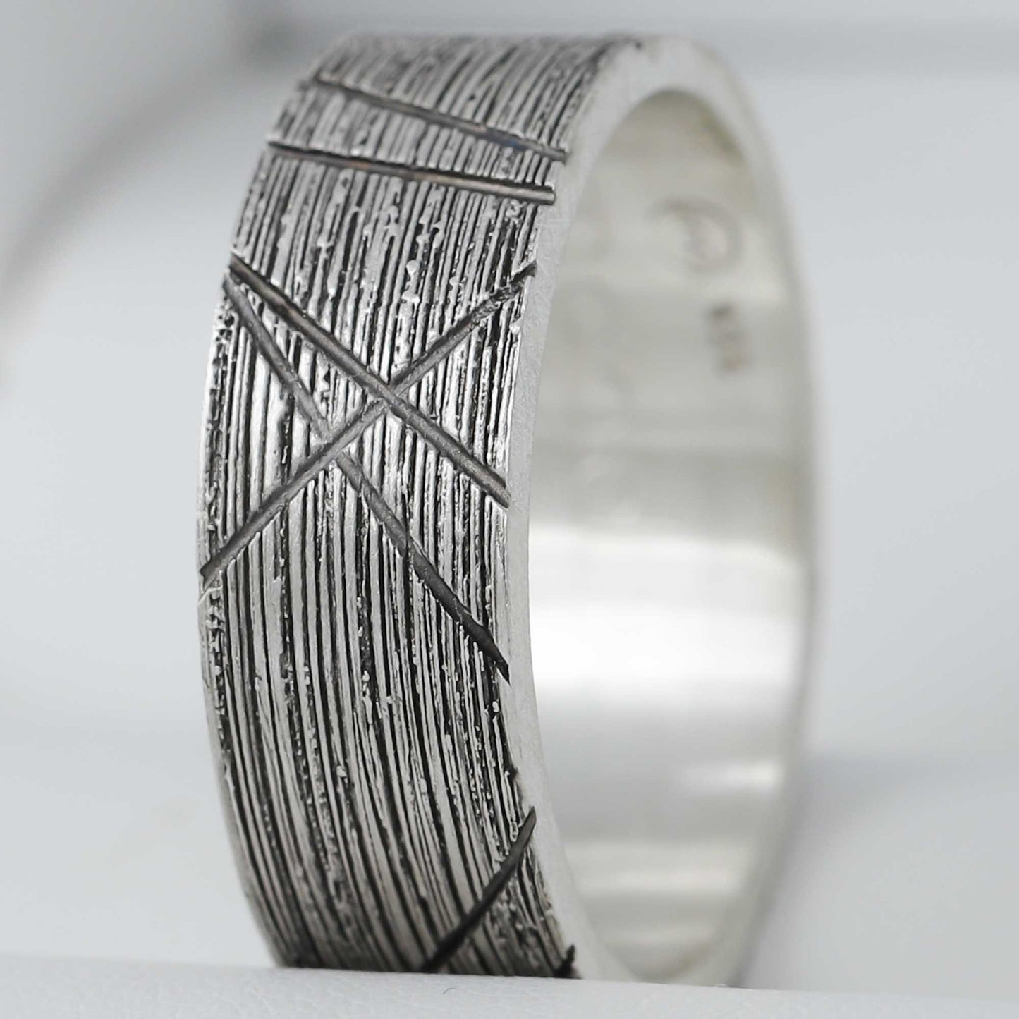 Addon aus Silber "Wachsausschmelzverfahren" mit 5 Diamanten besetzt - Grösse 54 - Seconde main