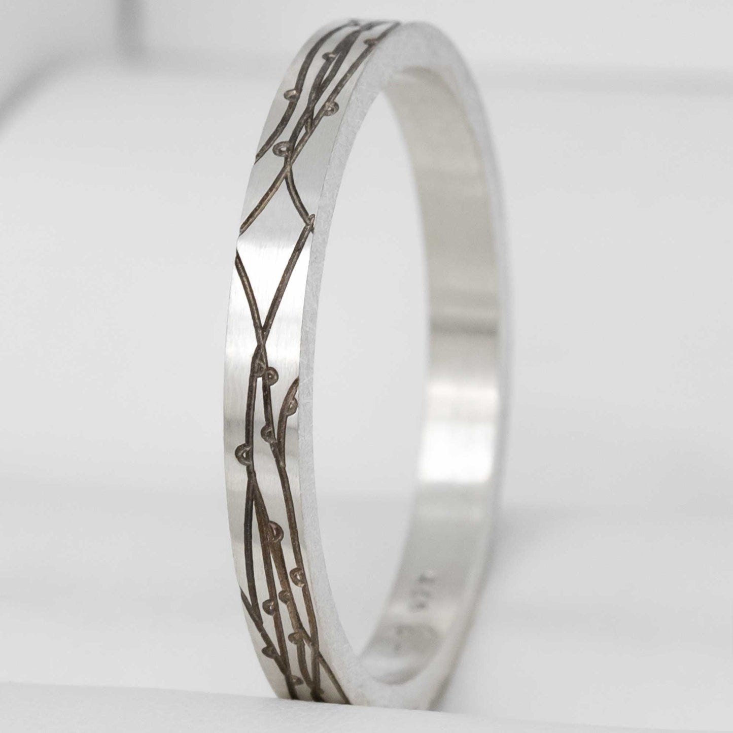 anneau fin (medium) en argent "DELICIOSA" taille 56 - Seconde main