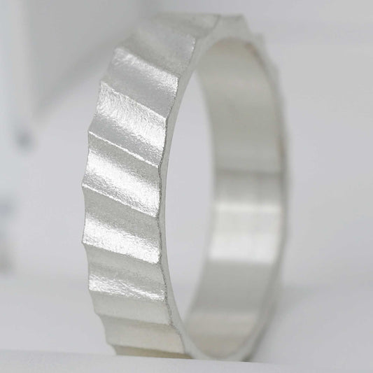 Anneau (Addon) deux tiers en argent "Sand" taille 56 - Seconde main