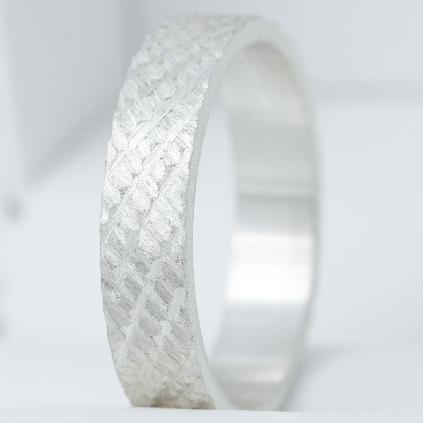 Addon deux tiers en argent différent "Croisé" - Taille 58