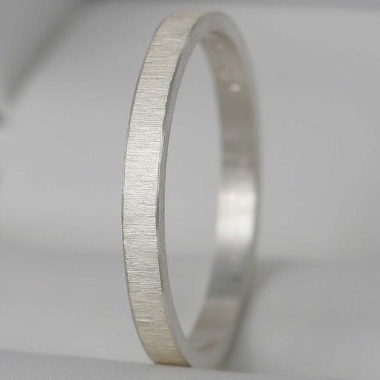 Anneau fin (Addon medium) en argent "froissé" 60 - Seconde main