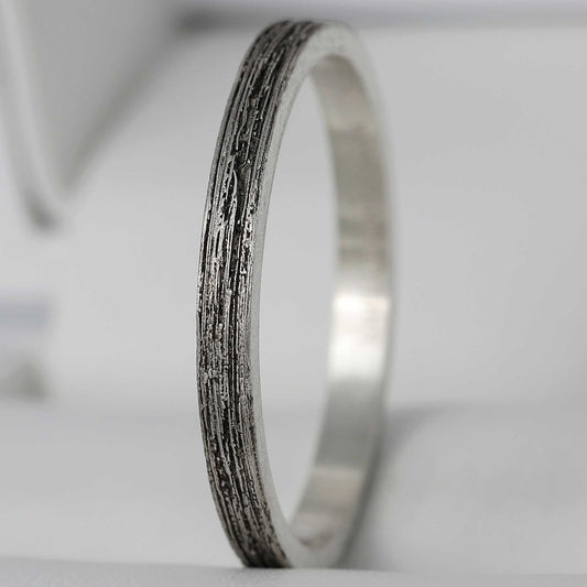 Anneau fin (Addon medium) en argent "cocon de soie" 60 - Seconde main