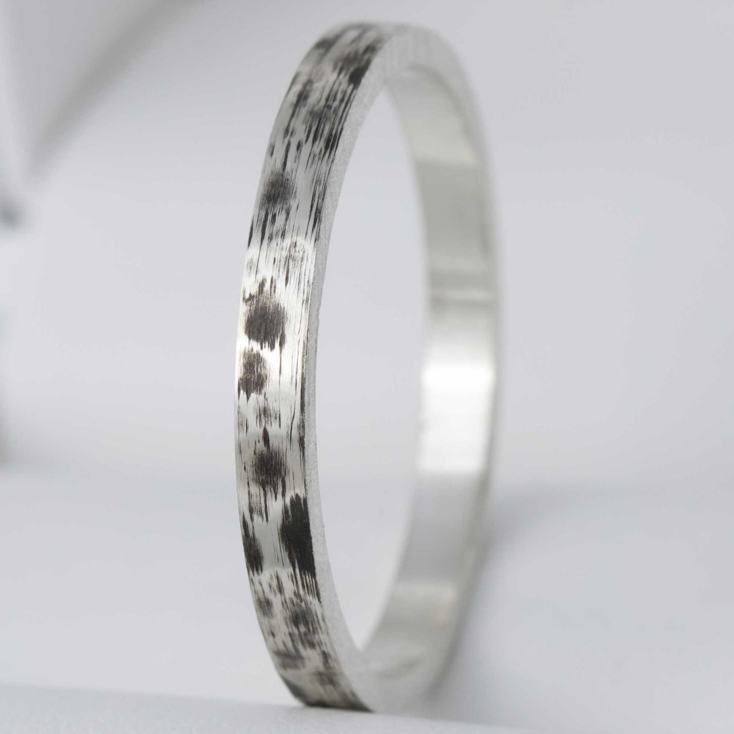 Addon aus gebürstetem Silber mit 1 Diamant besetzt 52 - Secondhand