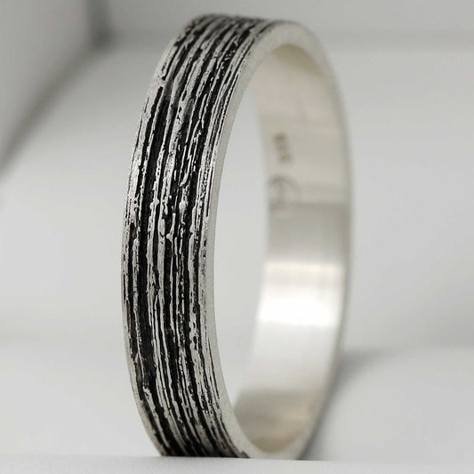 Anneau (addon deux tiers) en argent "cocon de soie" taille 66 - Seconde main