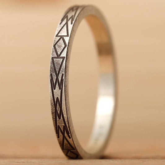 medium en argent "Aztèque" Taille 58 - Seconde main
