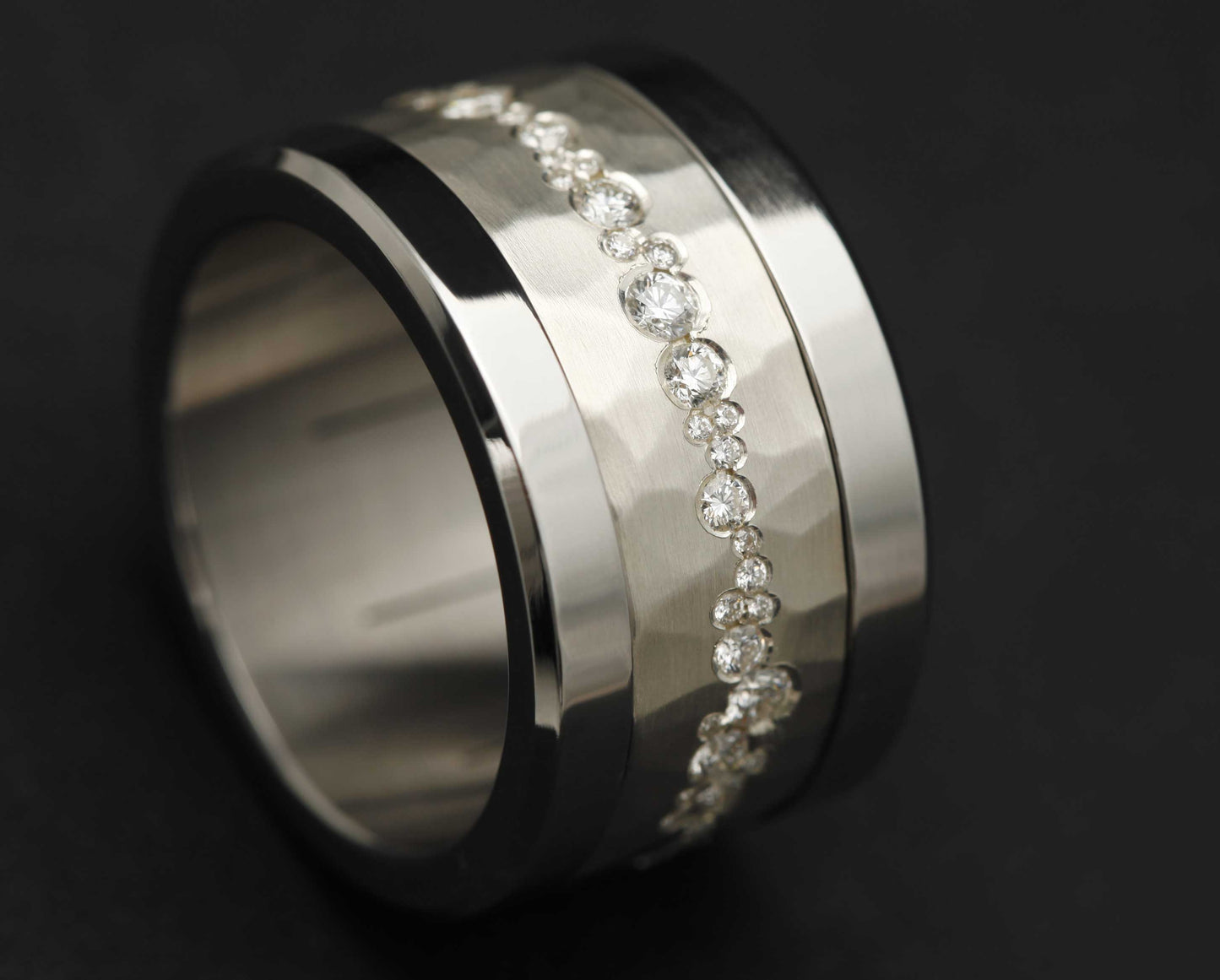 Addon en argent "Shiny" serti taille 54 - Seconde main