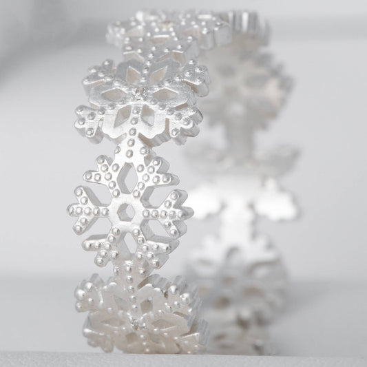 Addon argent "Magie d'hiver" serti de zircons- Taille 52 - Seconde main