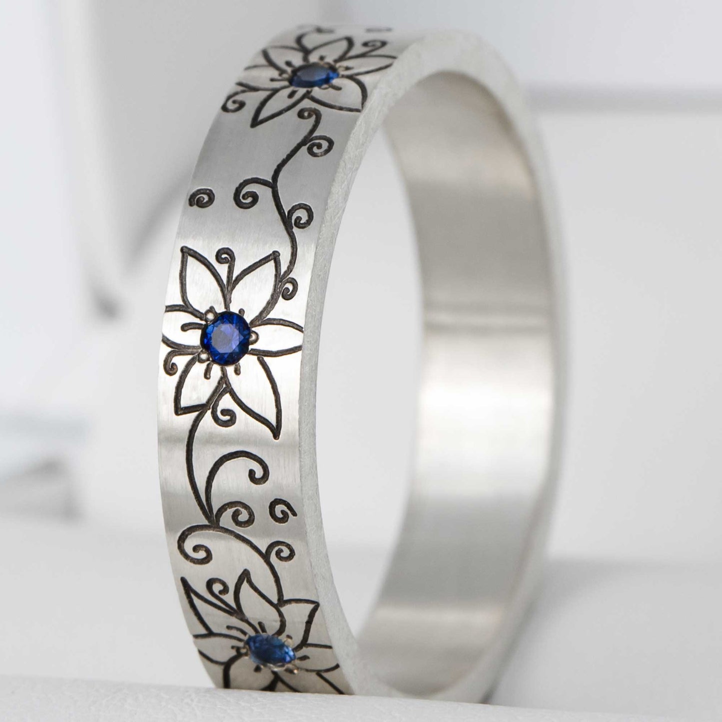 Addon deux tiers en argent serti "Floria serti" taille 58 - Seconde main