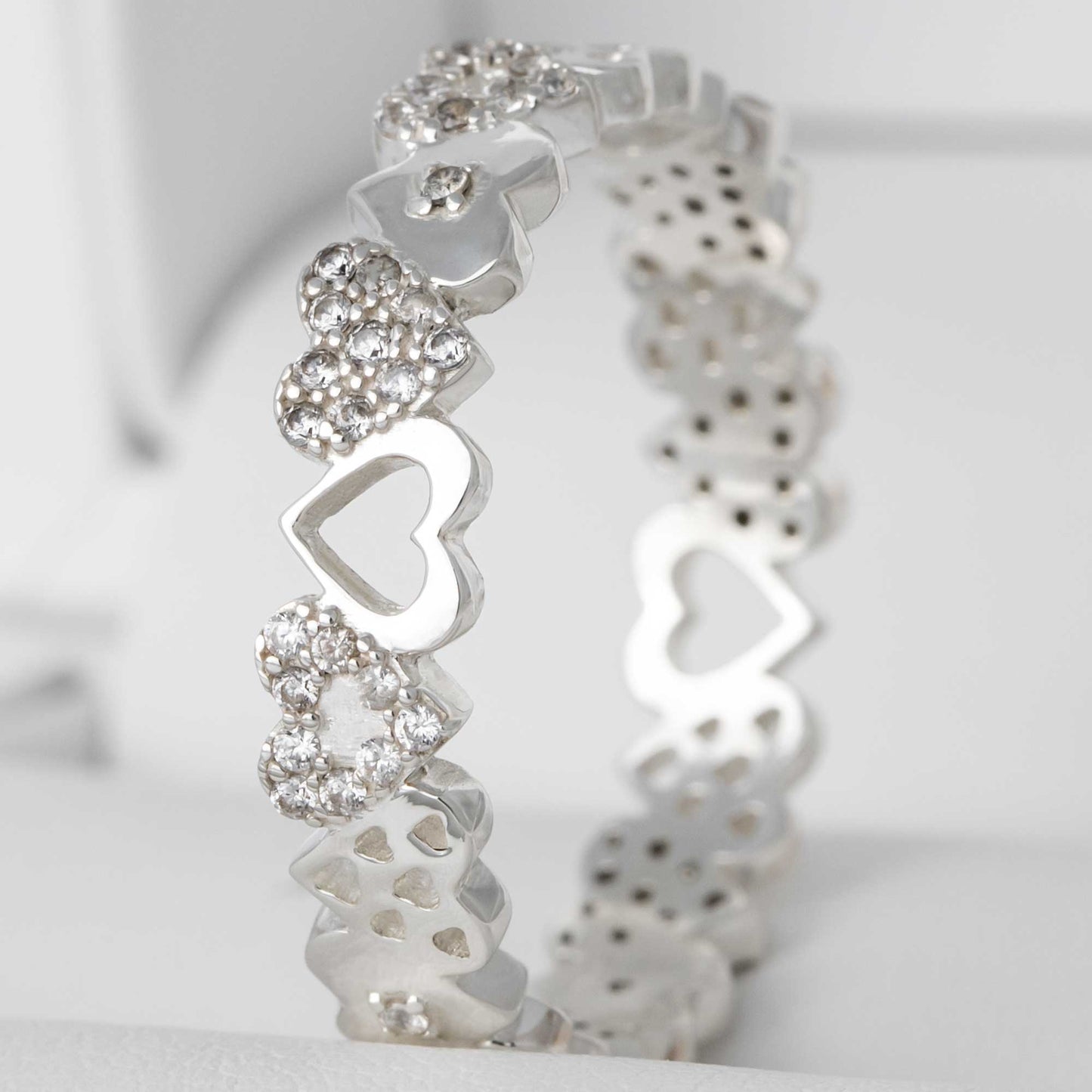 Addon deux tiers en argent 3D "first love" taille 58 - Seconde main