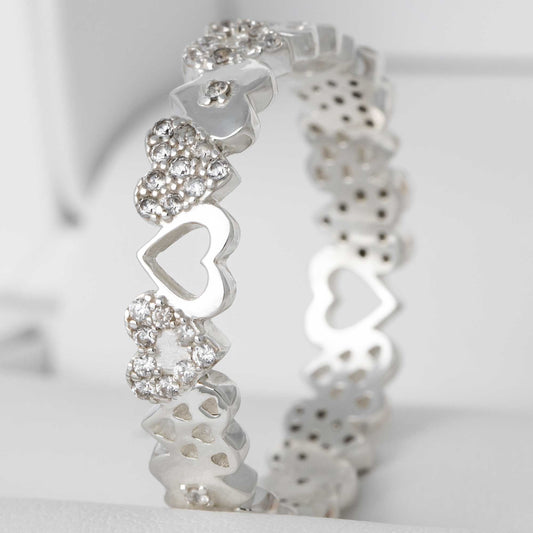 Addon deux tiers en argent 3D "first love" taille 58 - Seconde main