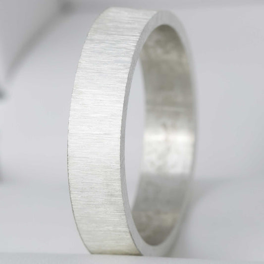 Addon aus gebürstetem Silber mit 1 Diamant besetzt 52 - Secondhand