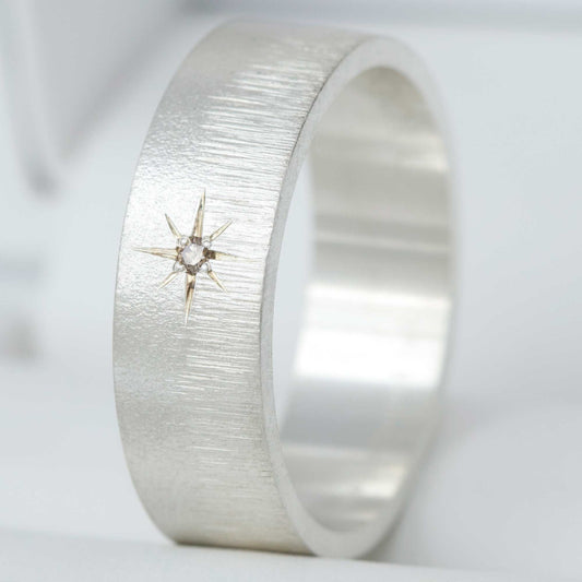 Addon aus Silber "Schmetterling" mit 1 schwarzem Diamanten von 1.6mm besetzt - Secondhand