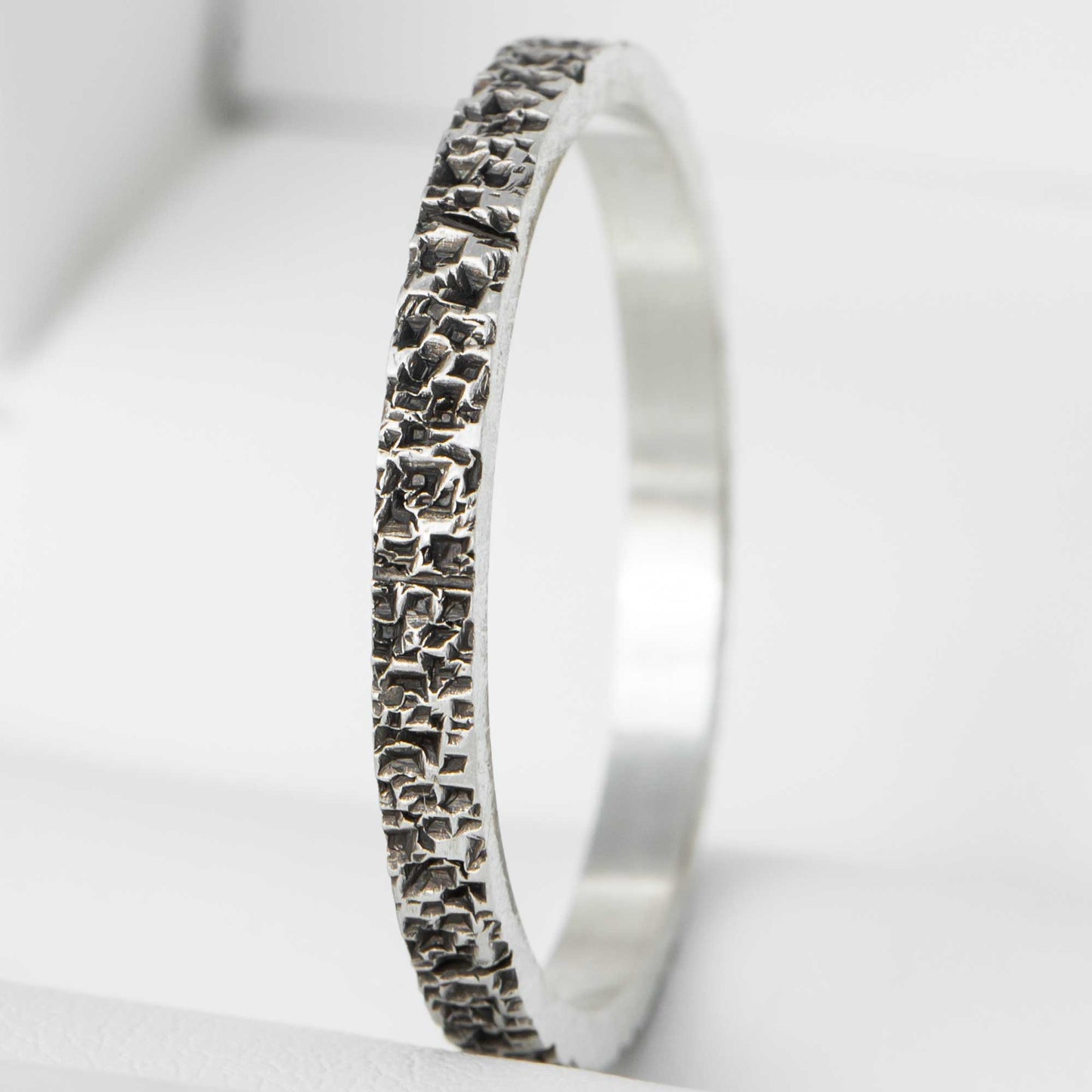 Anneau fin (Addon medium) en argent "rock" taille 62 - Seconde main