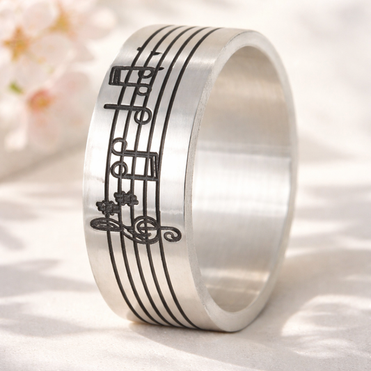 Addon en argent "Music" - Taille 56 - Seconde main