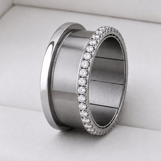 Base small sertie entièrement sur un côté de diamants 1.6mm taille 64 - Seconde main