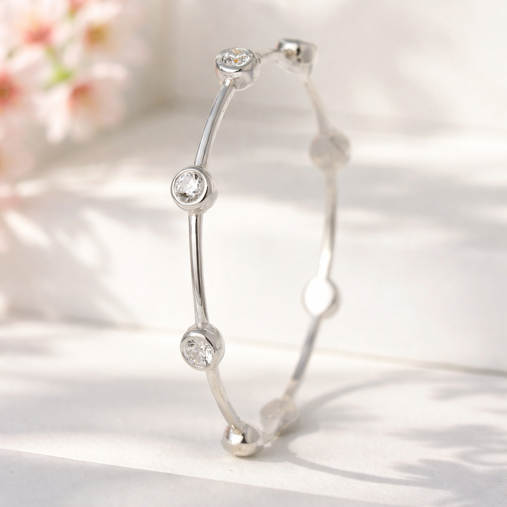 Anneau fin (Addon mini) en argent "Flying Diamonds" taille 58 - Seconde main