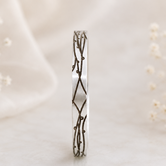 anneau fin (medium) en argent "DELICIOSA" taille 56 - Seconde main